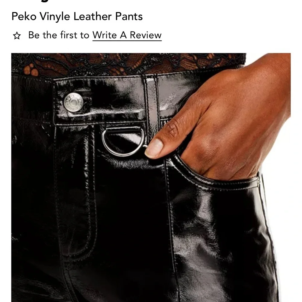Zadig & Voltaire Peko Lambskin Leather Pants – Black – Size 36 – NWT